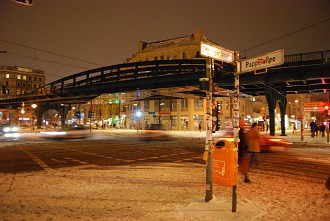 Eberswalder Str. / Pappelallee im Winter U-Bahn, Schnee, Kulturbrauerei, Winter Berlin Pictures