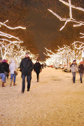 beleuchtete Friedrichstraße Berliner Winter Winter, Schnee Berlin Pictures