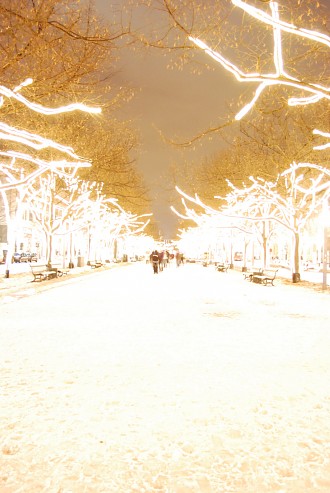 Berlin Mitte Unter den Linden an einem Winterabend Unter den Linden, Schnee, Berlin Mitte, Winter, Nacht Berlin Pictures