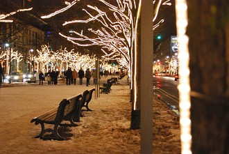 Berlin Mitte Unter den Linden an einem Winterabend Nacht, Unter den Linden, Berlin Mitte, Winter, Schnee Berlin Pictures